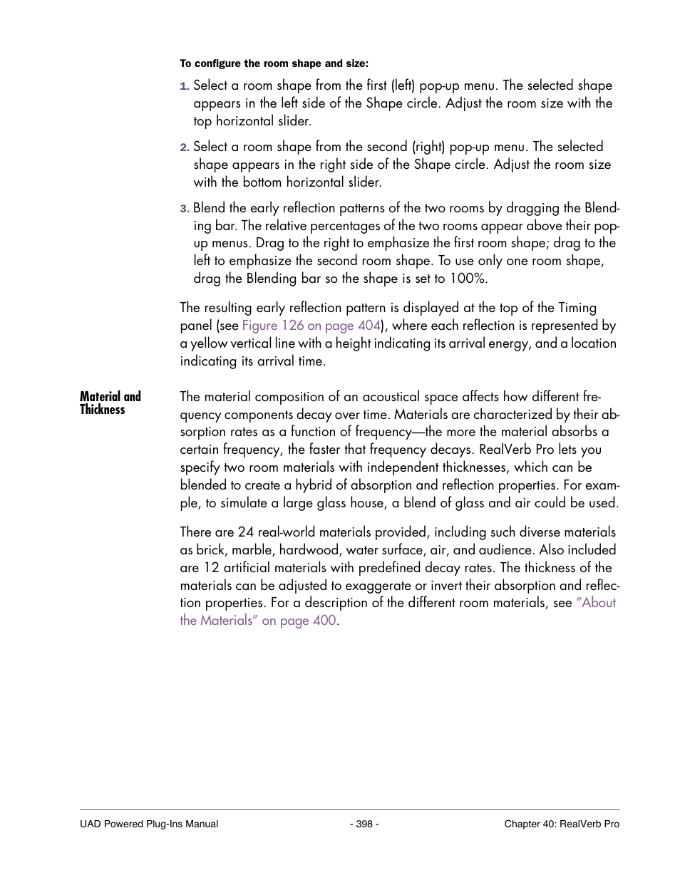 Material and thickness | Universal Audio UAD Plug-Ins ver.7.4.2 User Manual | Page 398 / 508