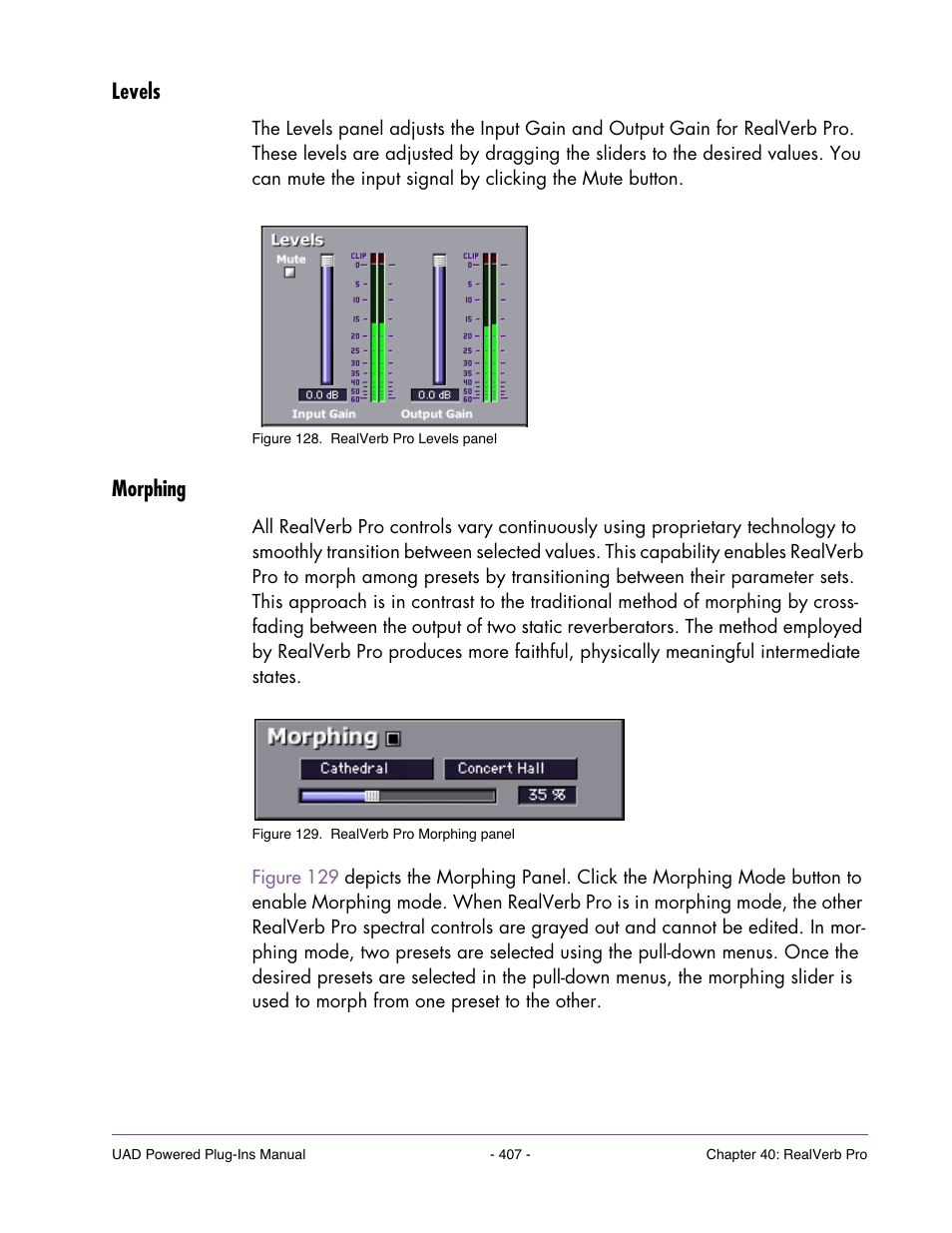 Levels, Morphing | Universal Audio UAD Plug-Ins ver.7.4.2 User Manual | Page 407 / 508