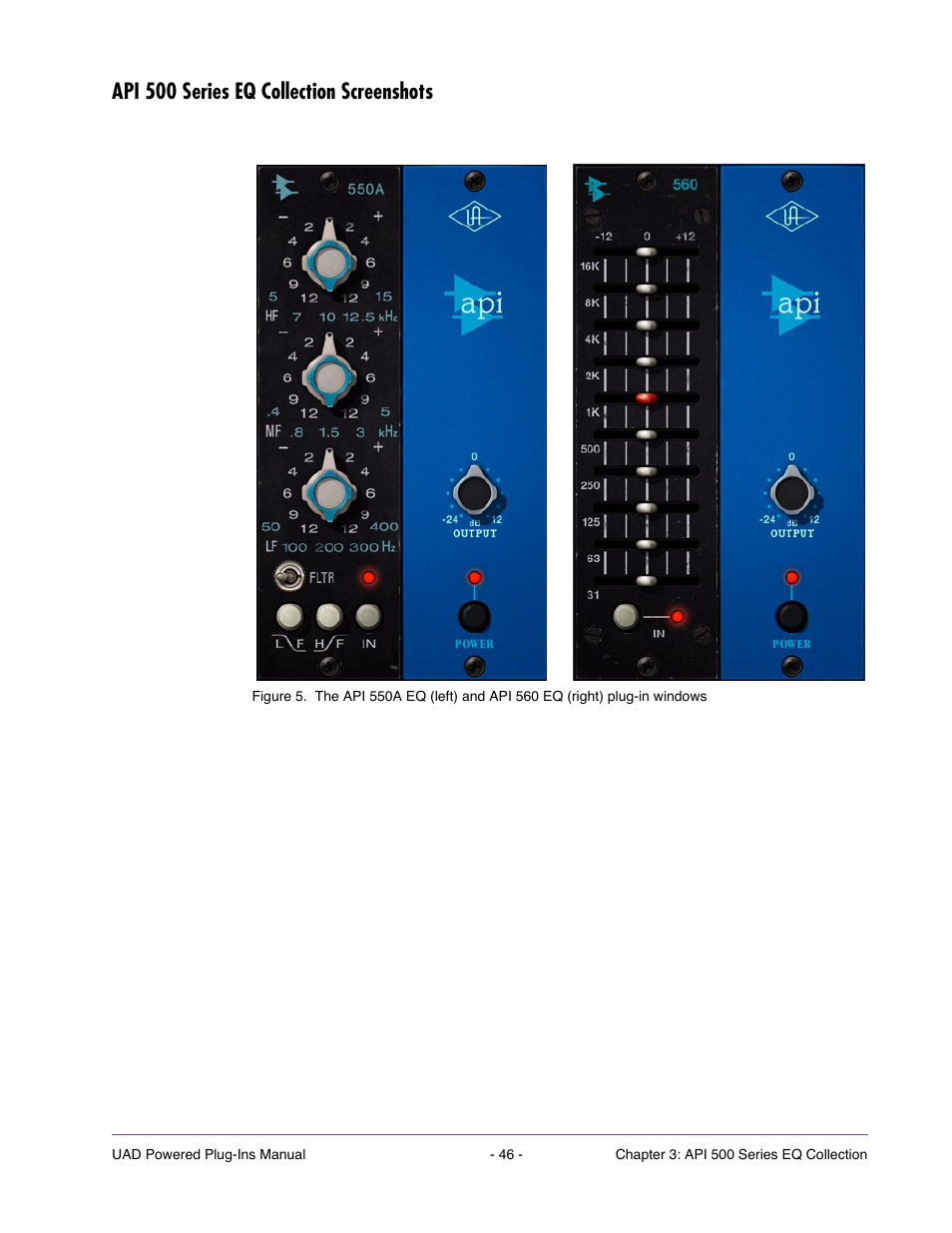 Api 500 series eq collection screenshots | Universal Audio UAD Plug-Ins ver.7.4.2 User Manual | Page 46 / 508