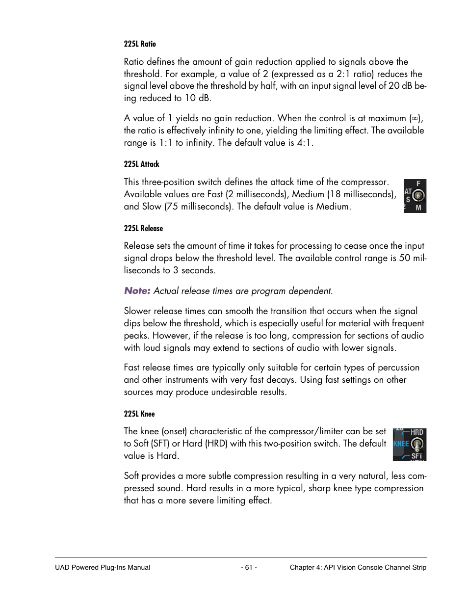 Universal Audio UAD Plug-Ins ver.7.4.2 User Manual | Page 61 / 508