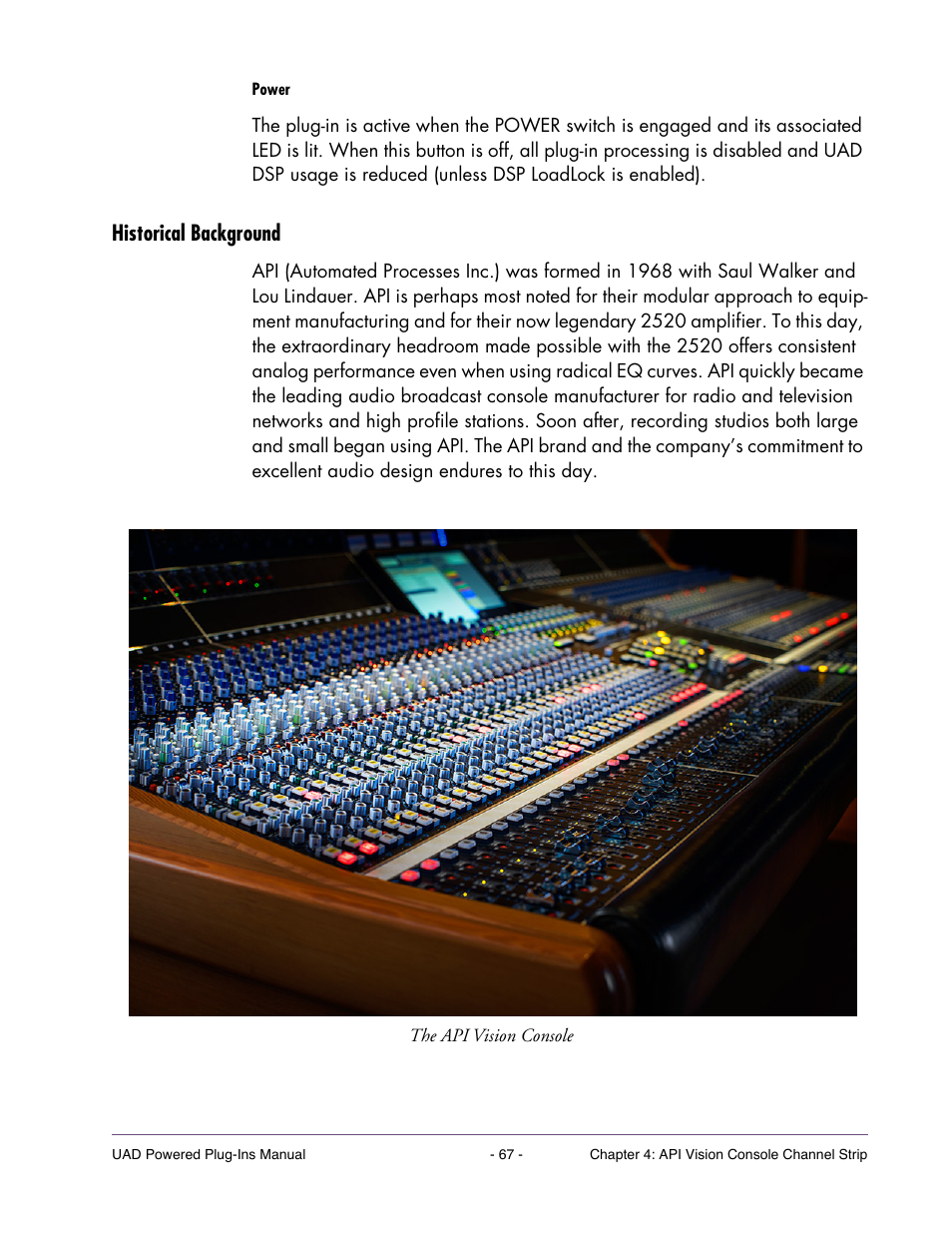 Historical background | Universal Audio UAD Plug-Ins ver.7.4.2 User Manual | Page 67 / 508