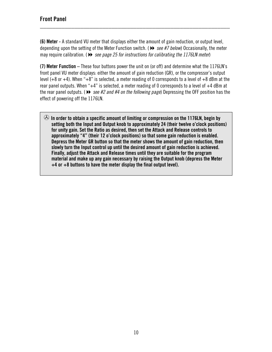 Universal Audio 1176LN Solid-State User Manual | Page 10 / 39