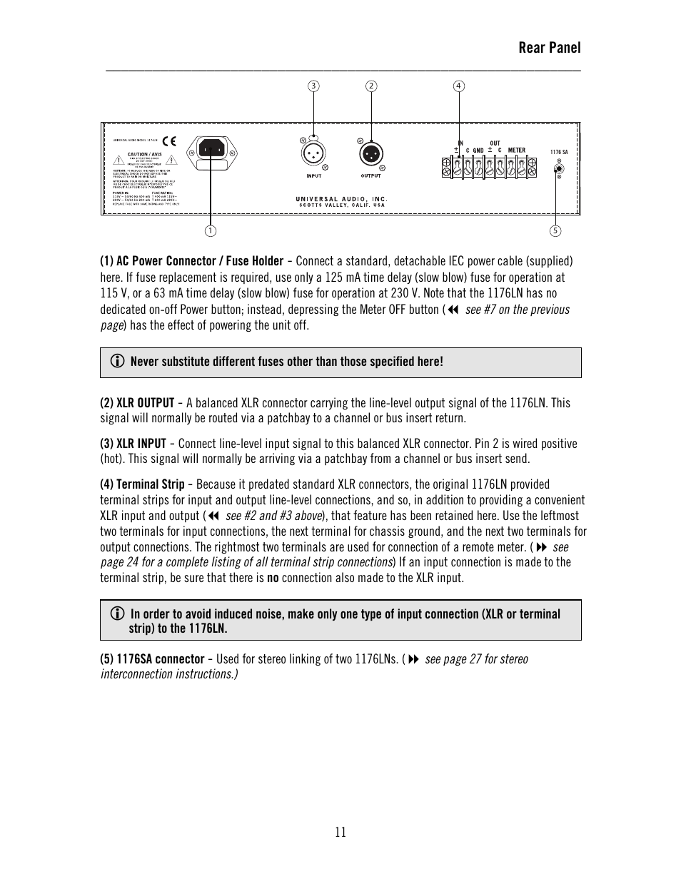 Universal Audio 1176LN Solid-State User Manual | Page 11 / 39