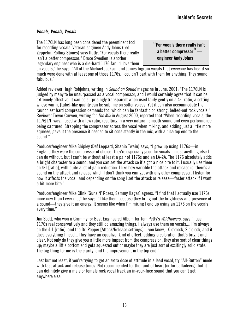 Universal Audio 1176LN Solid-State User Manual | Page 13 / 39