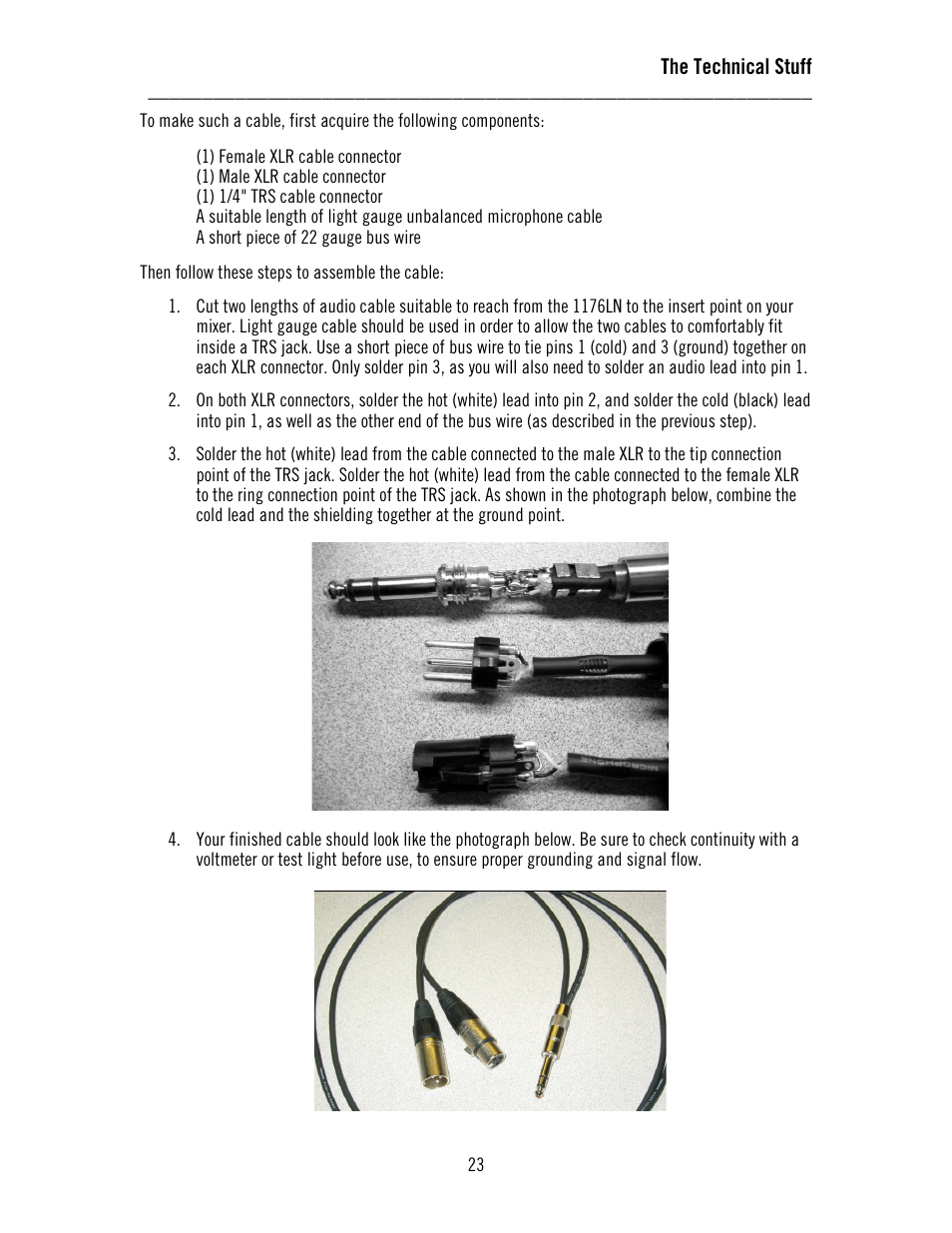 The technical stuff | Universal Audio 1176LN Solid-State User Manual | Page 23 / 39