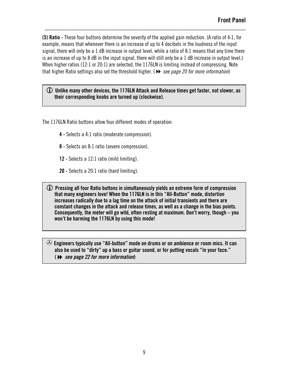 Universal Audio 1176LN Solid-State User Manual | Page 9 / 39