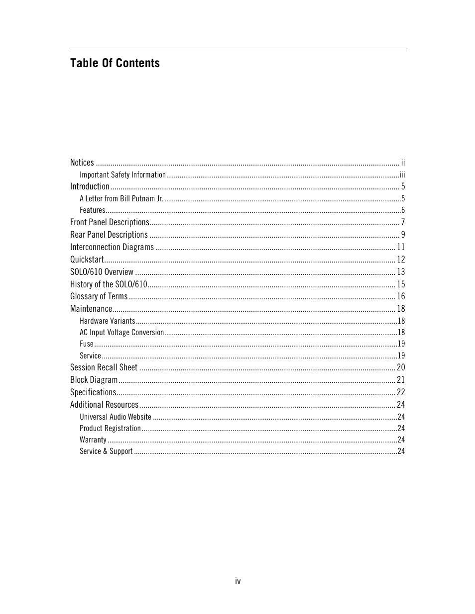 Universal Audio SOLO 610 User Manual | Page 4 / 24