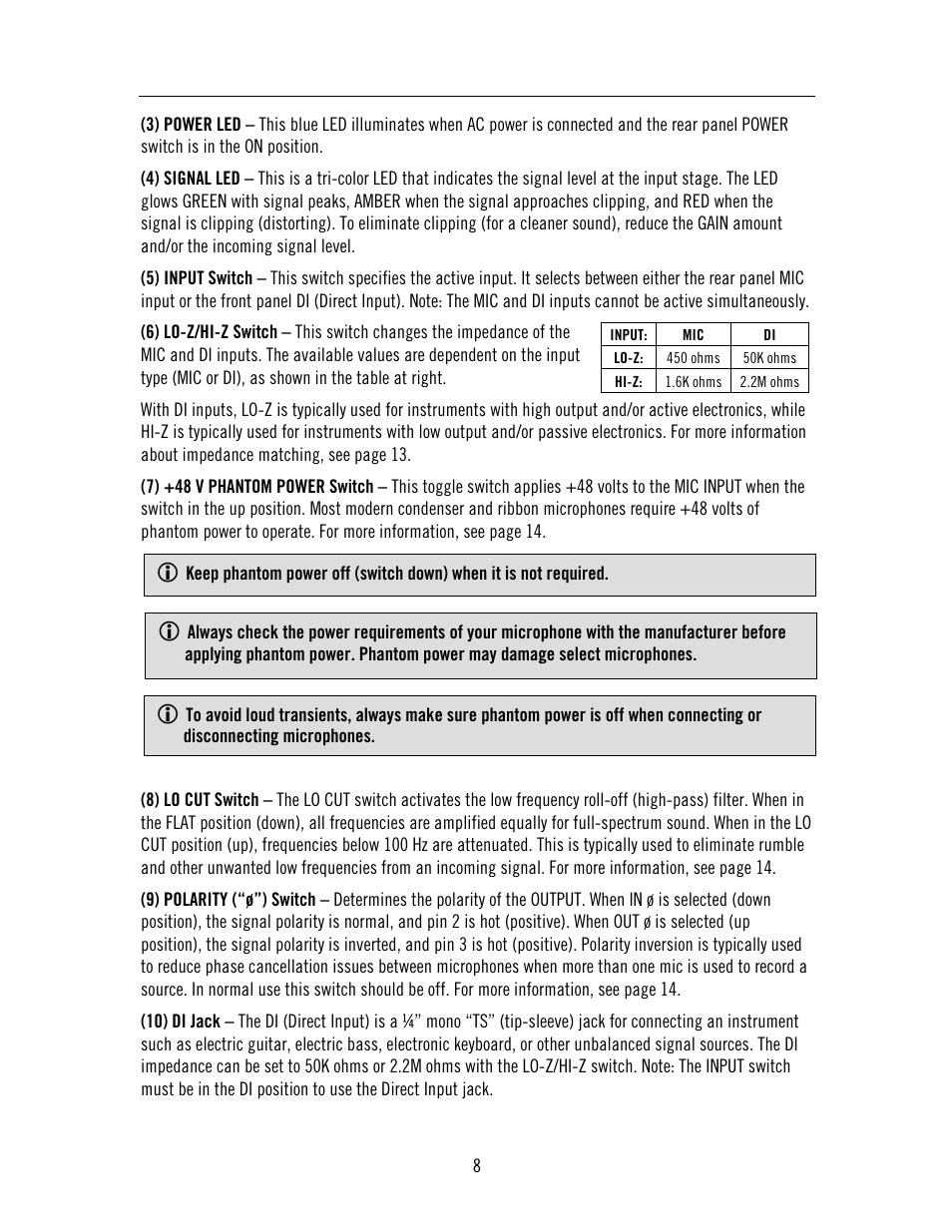 Universal Audio SOLO 610 User Manual | Page 8 / 24