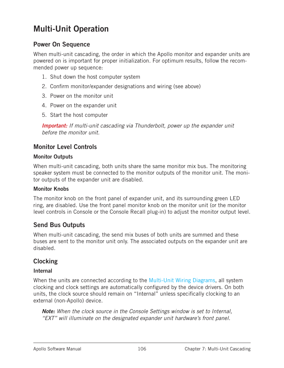 Multi-unit operation | Universal Audio Apollo Software User Manual | Page 106 / 151