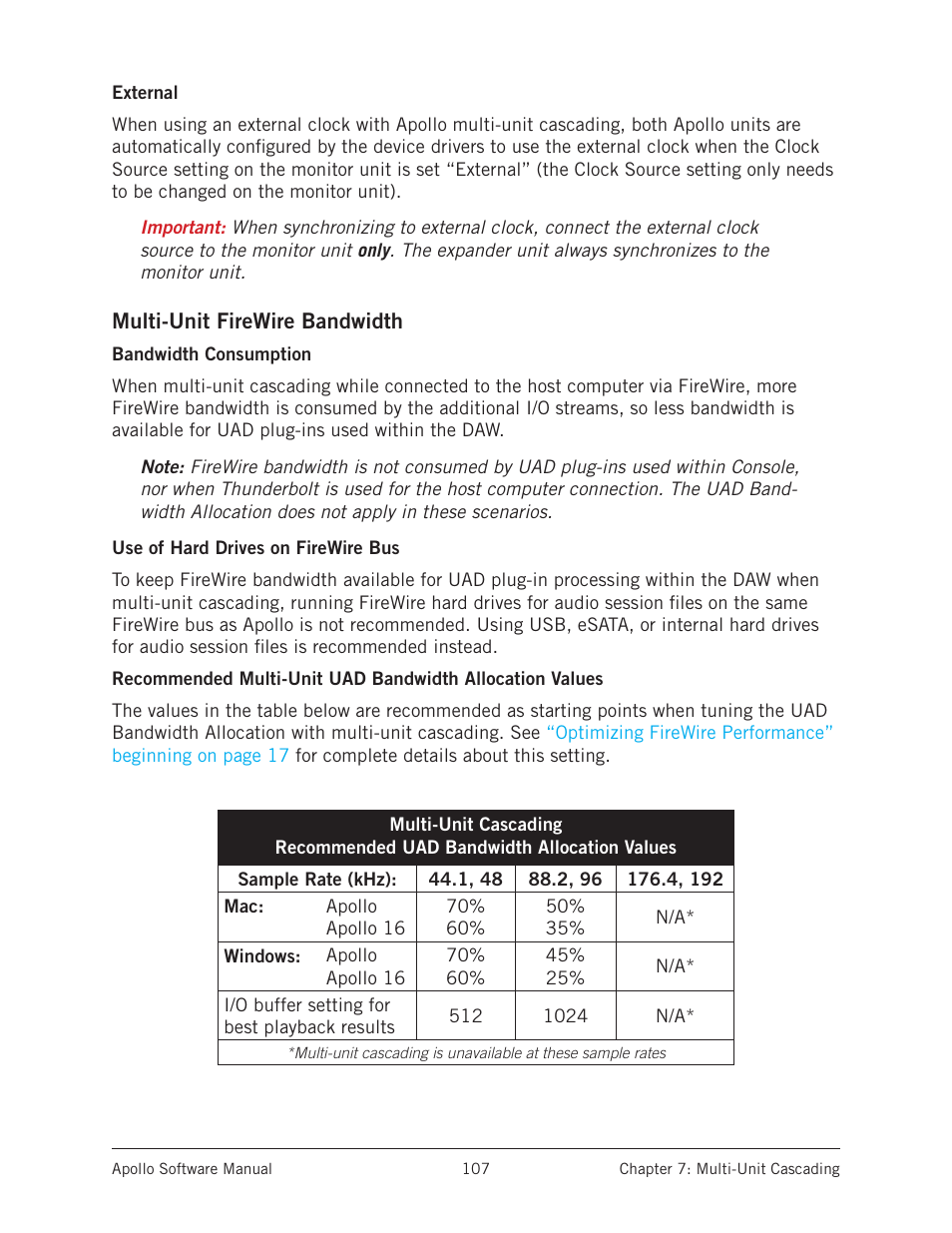 Universal Audio Apollo Software User Manual | Page 107 / 151