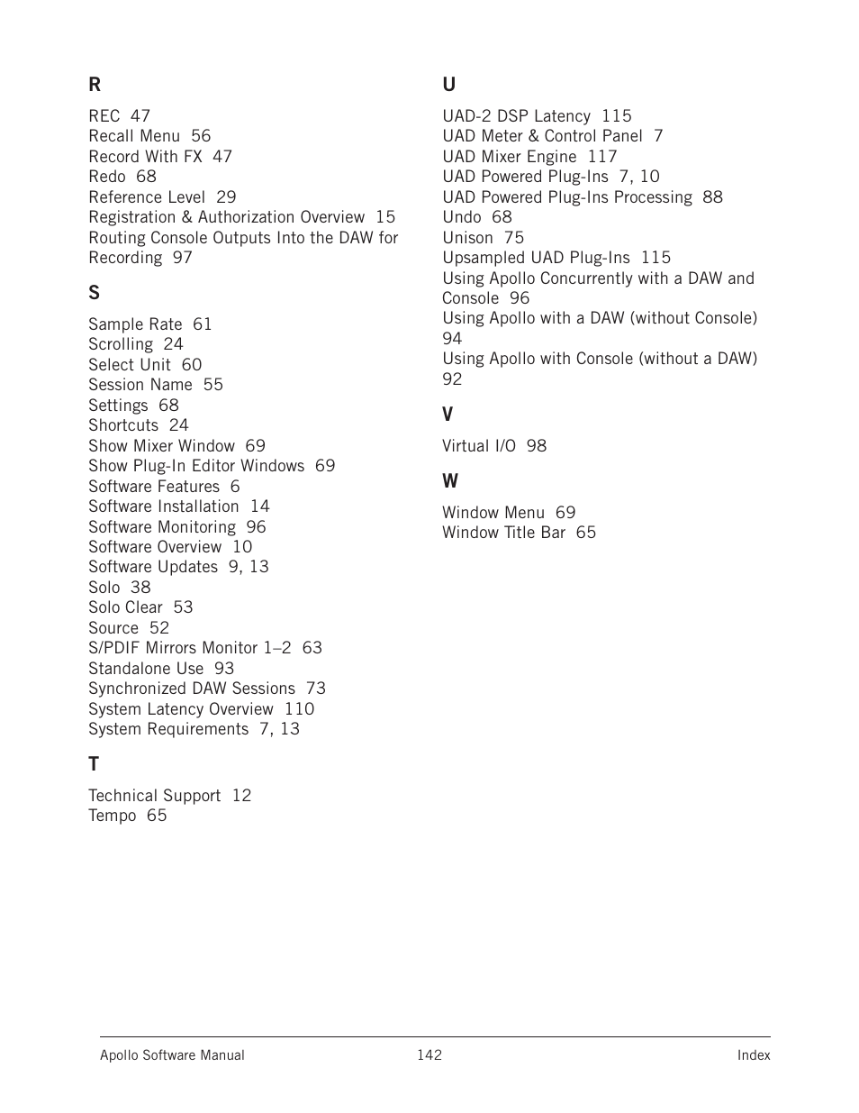 Universal Audio Apollo Software User Manual | Page 142 / 151