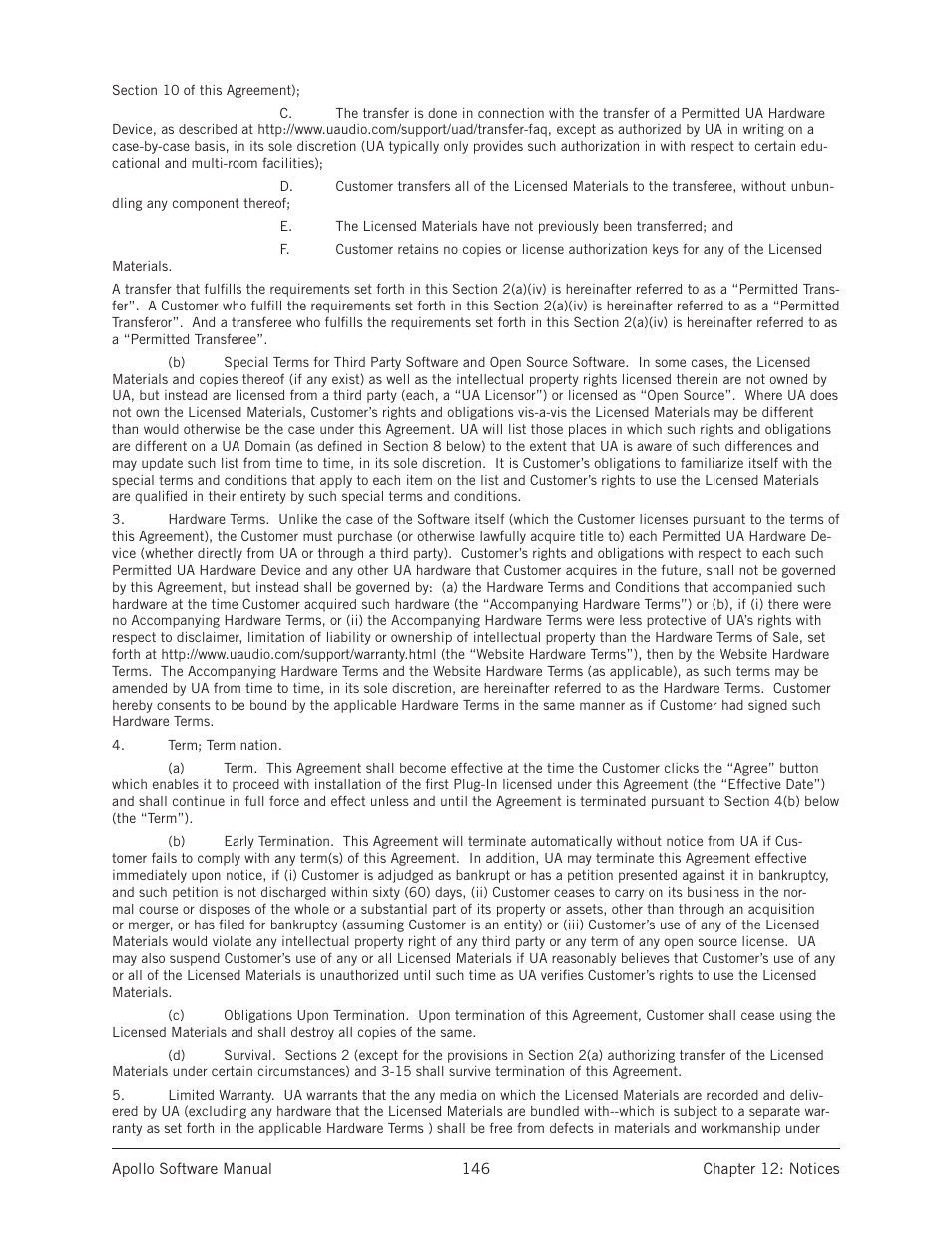 Universal Audio Apollo Software User Manual | Page 146 / 151