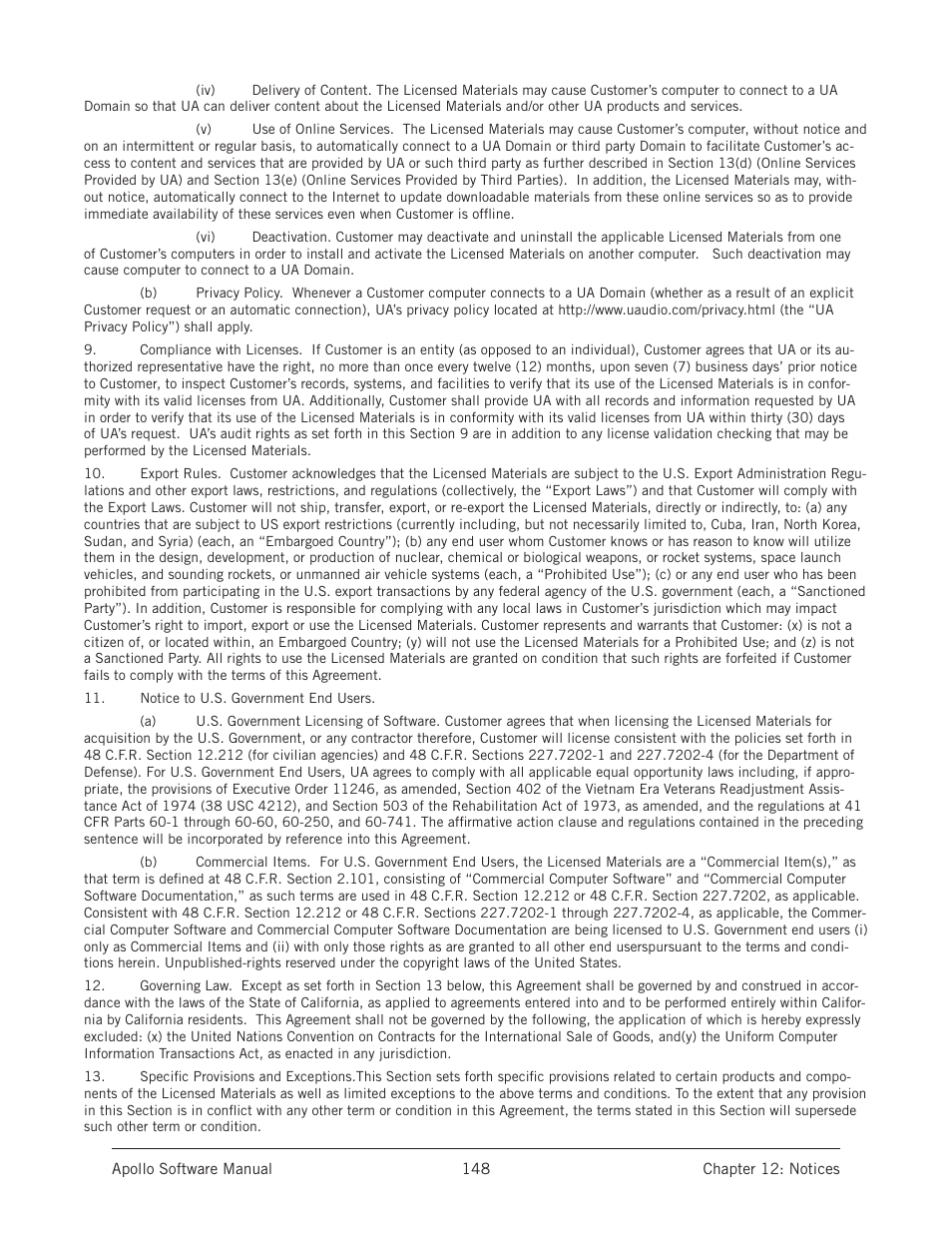 Universal Audio Apollo Software User Manual | Page 148 / 151