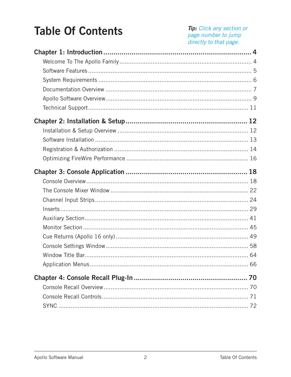 Universal Audio Apollo Software User Manual | Page 2 / 151