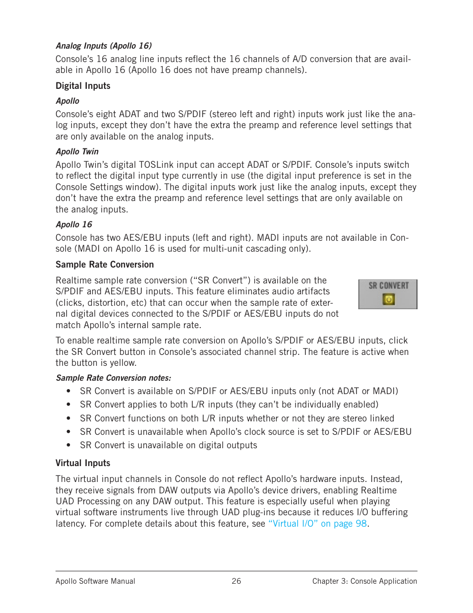 Universal Audio Apollo Software User Manual | Page 26 / 151