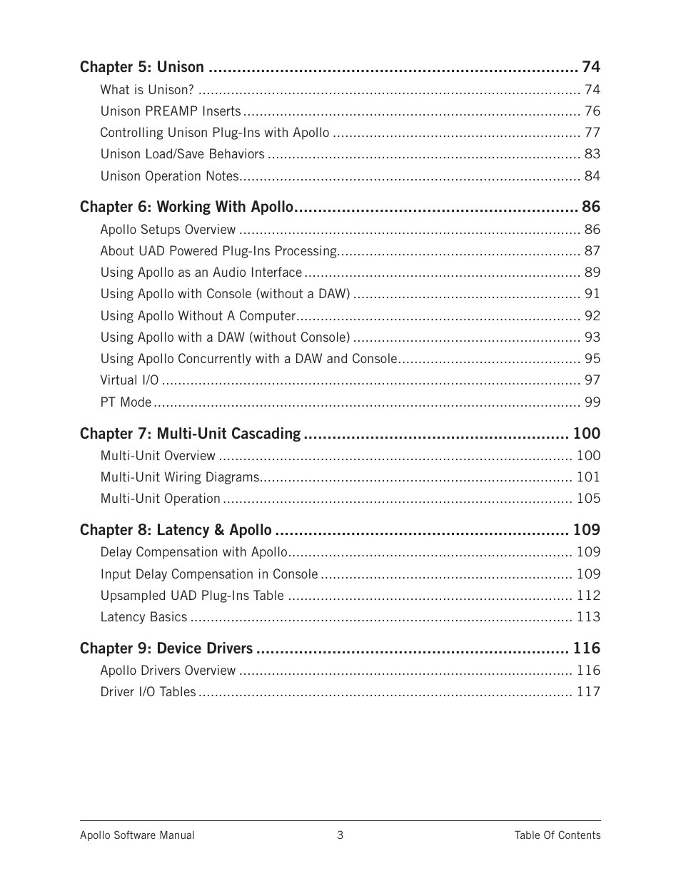 Universal Audio Apollo Software User Manual | Page 3 / 151