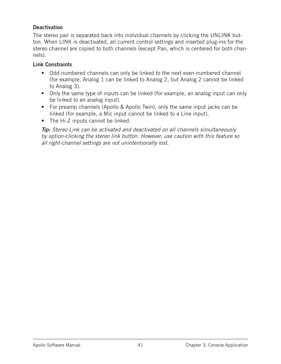 Universal Audio Apollo Software User Manual | Page 41 / 151