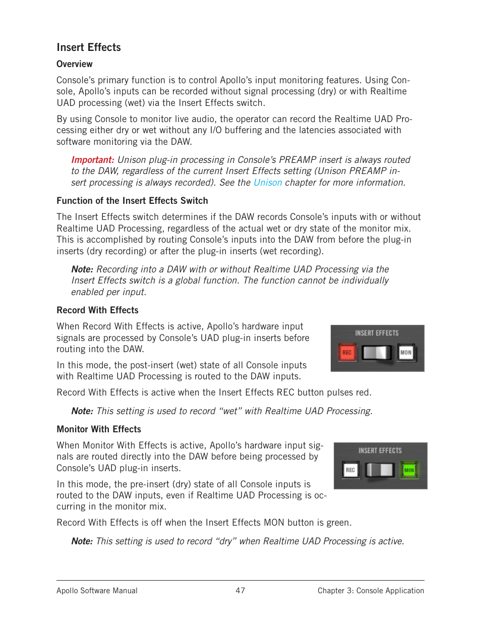Universal Audio Apollo Software User Manual | Page 47 / 151