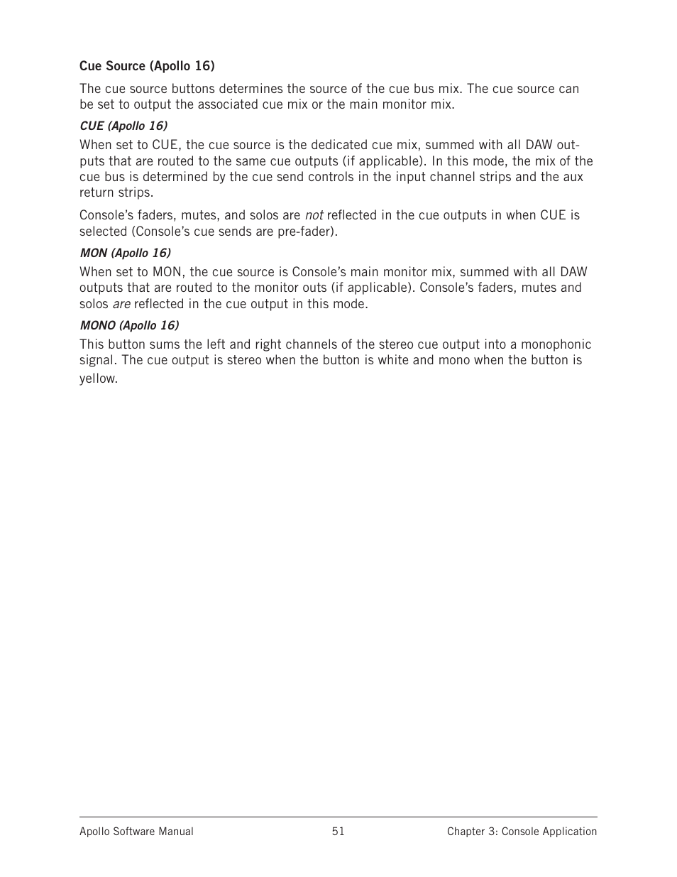 When the cue source | Universal Audio Apollo Software User Manual | Page 51 / 151