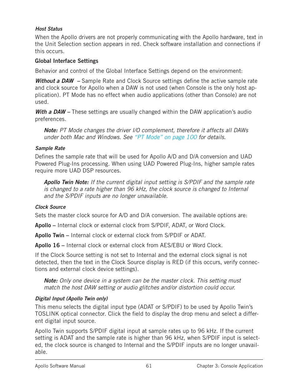 Universal Audio Apollo Software User Manual | Page 61 / 151