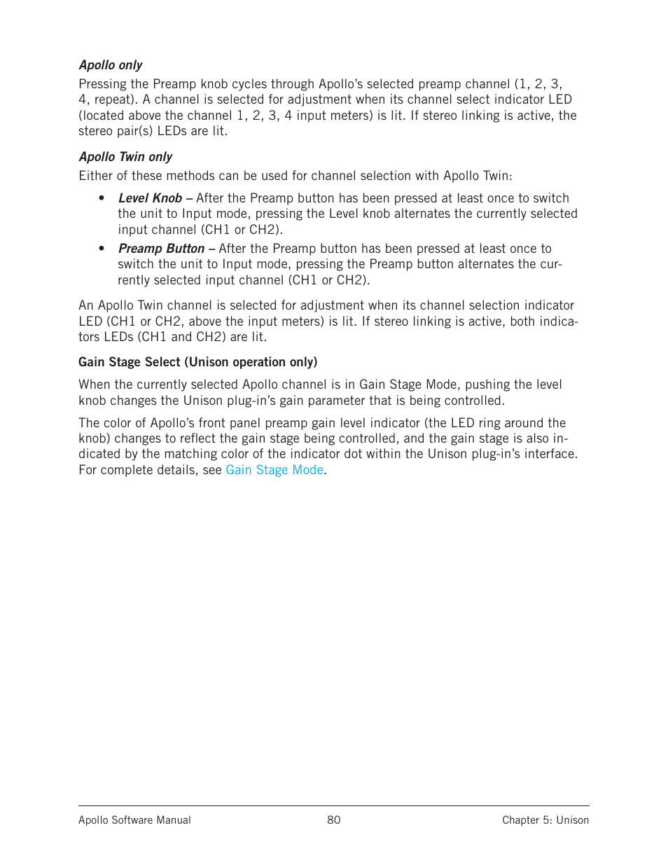 Universal Audio Apollo Software User Manual | Page 80 / 151