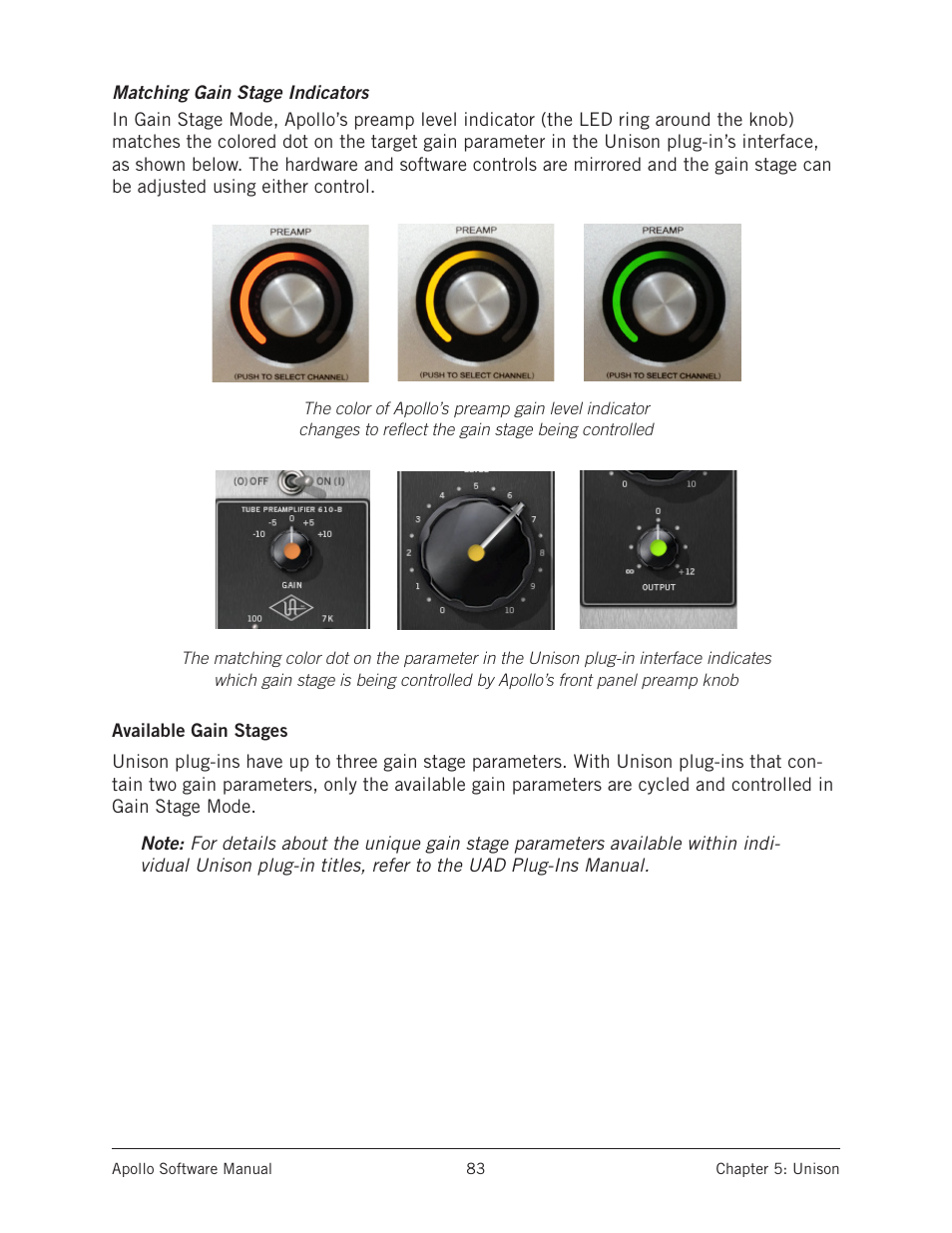 Matching indicator colors | Universal Audio Apollo Software User Manual | Page 83 / 151