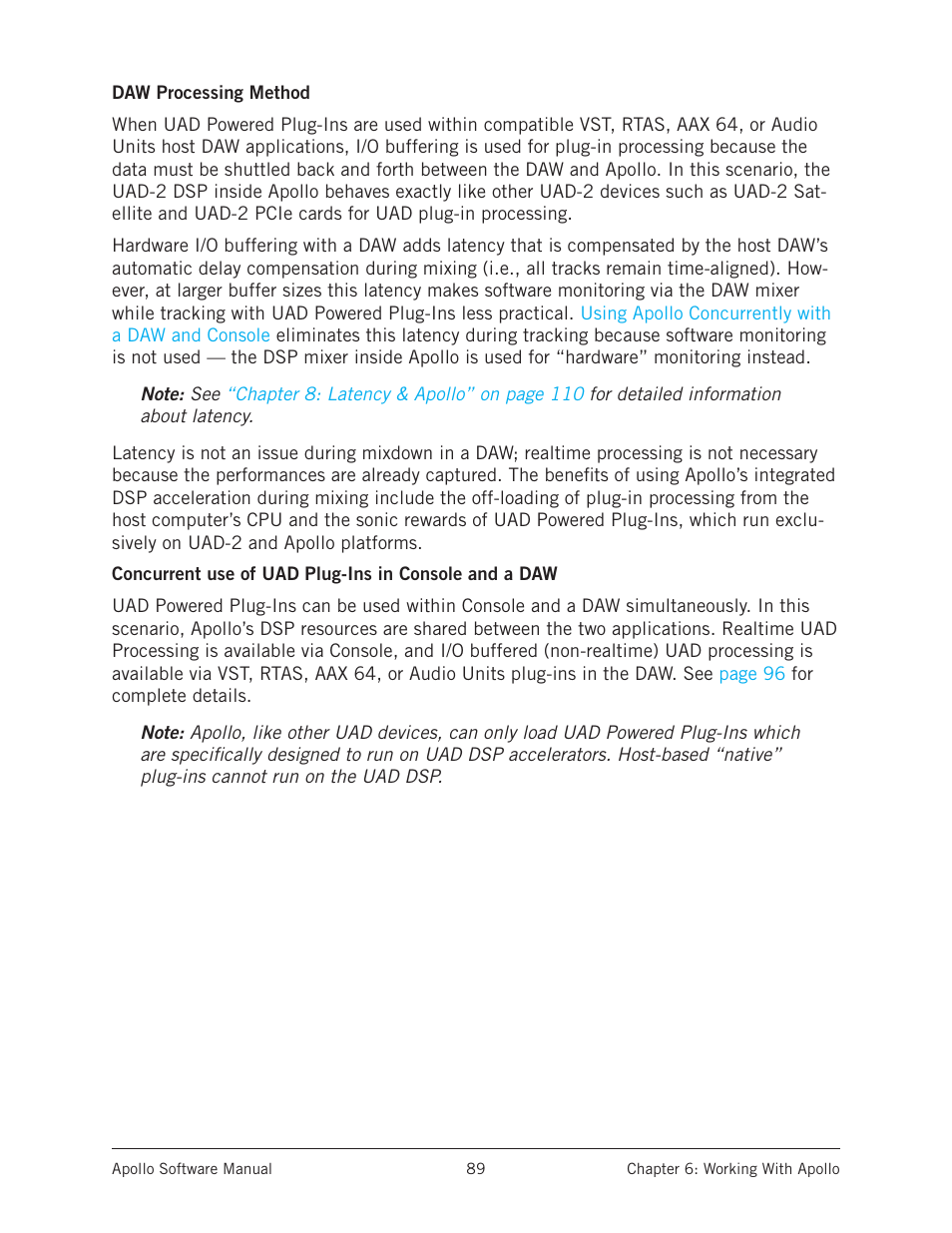 Universal Audio Apollo Software User Manual | Page 89 / 151
