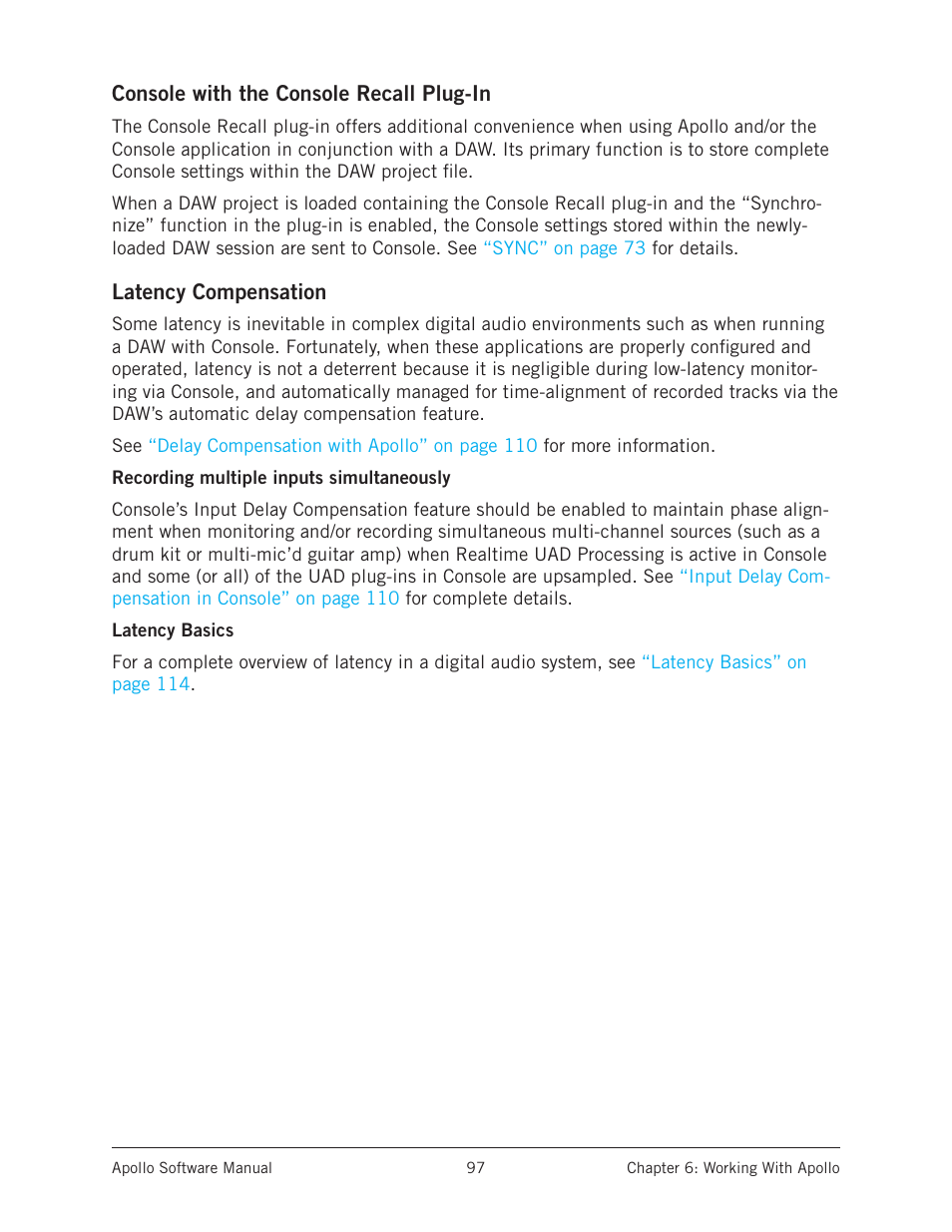 Universal Audio Apollo Software User Manual | Page 97 / 151