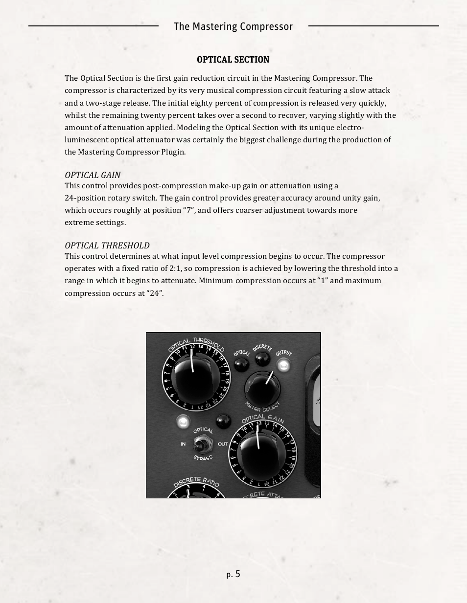 The mastering compressor | Universal Audio SHADOW HILLS MASTERING COMPRESSOR User Manual | Page 5 / 8