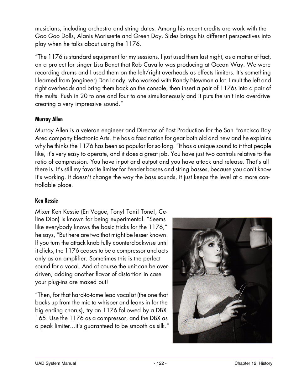 Murray allen, Ken kessie | Universal Audio UAD SYSTEM ver.6.3.2 User Manual | Page 122 / 129