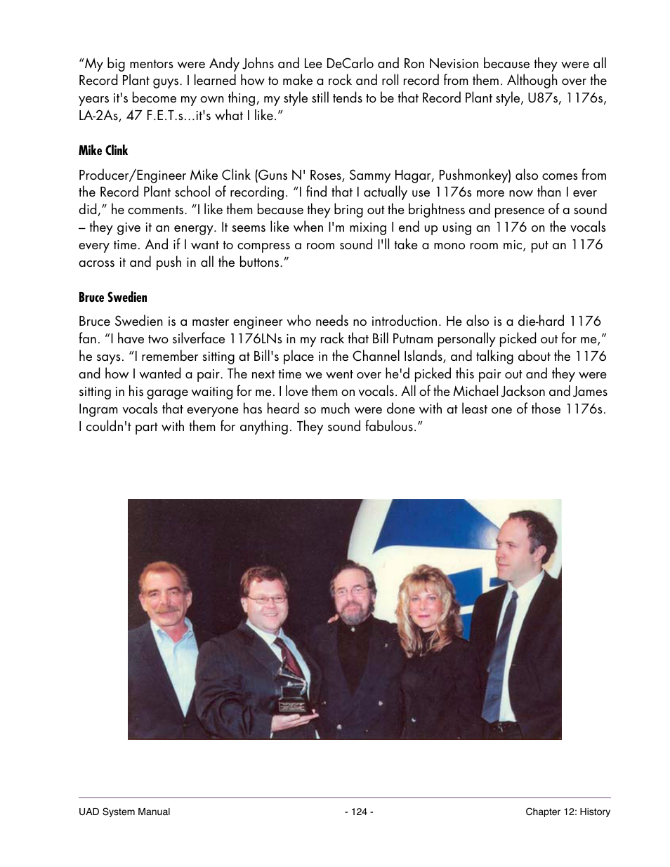 Mike clink, Bruce swedien | Universal Audio UAD SYSTEM ver.6.3.2 User Manual | Page 124 / 129