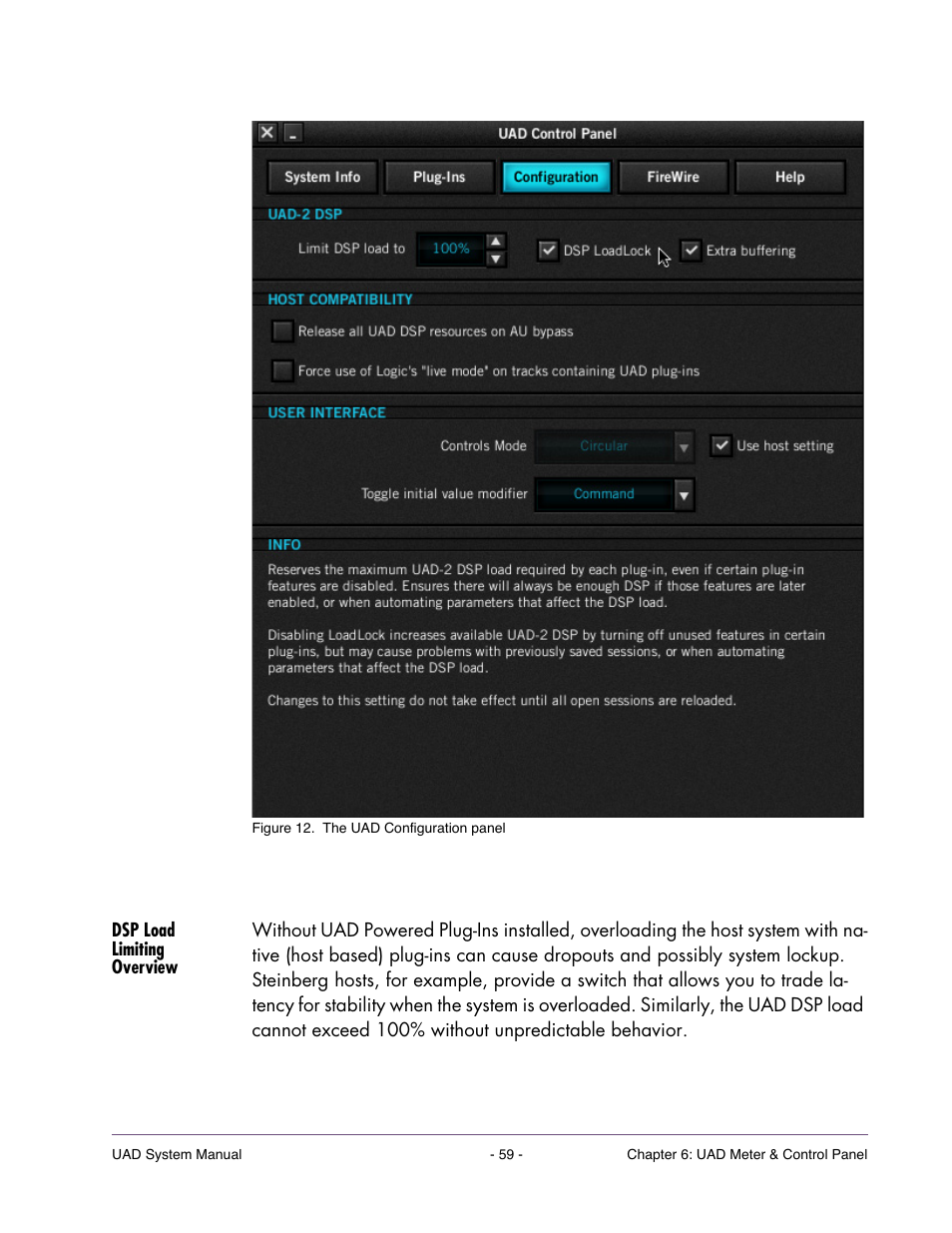 Dsp load limiting overview | Universal Audio UAD SYSTEM ver.6.3.2 User Manual | Page 59 / 129