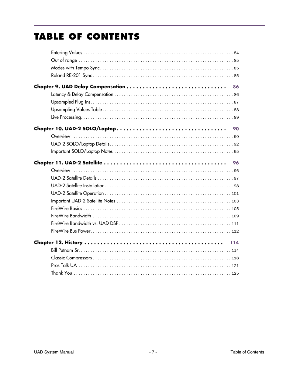 Universal Audio UAD SYSTEM ver.6.3.2 User Manual | Page 7 / 129