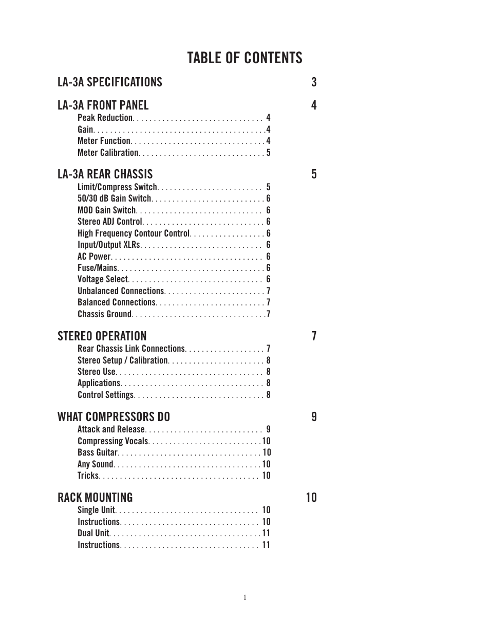 Universal Audio LA-3A User Manual | Page 4 / 22