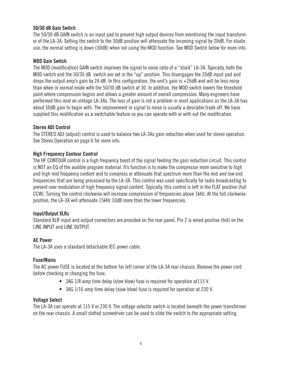 Universal Audio LA-3A User Manual | Page 9 / 22