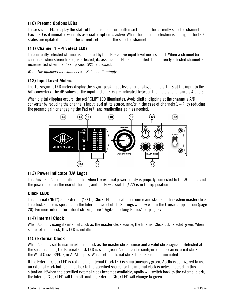 Universal Audio Apollo User Manual | Page 11 / 40