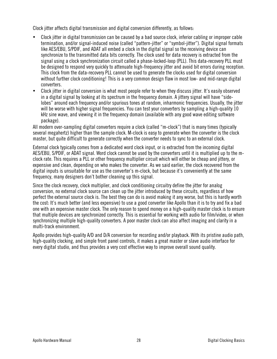 Universal Audio Apollo User Manual | Page 28 / 40