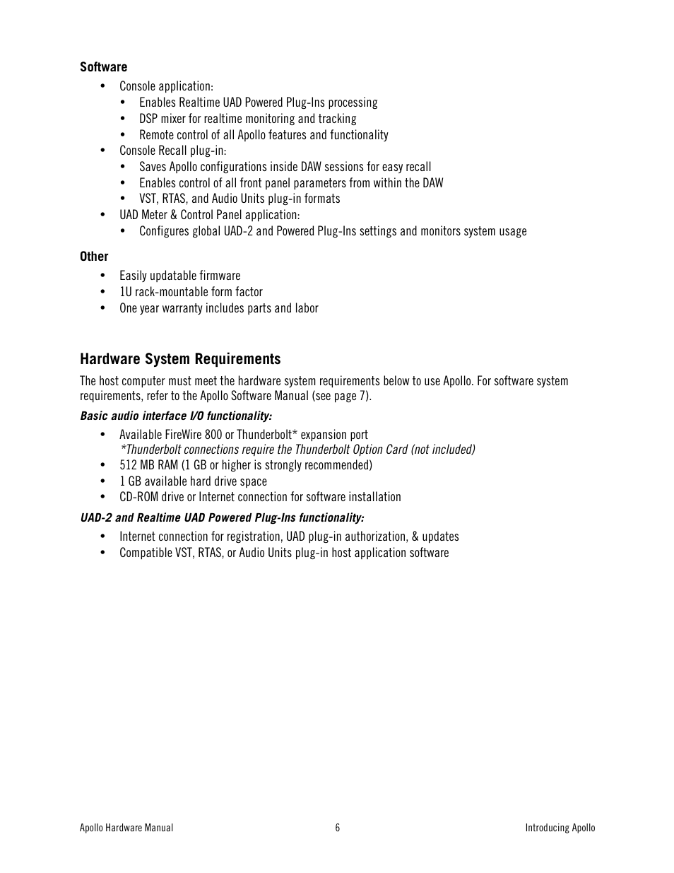 Universal Audio Apollo User Manual | Page 6 / 40
