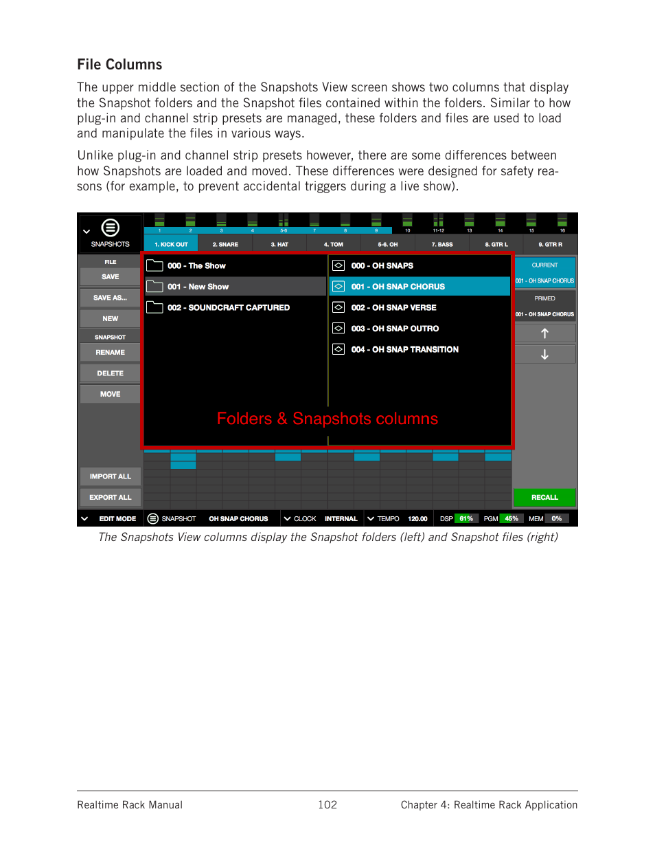 File columns | Universal Audio Realtime Rack User Manual | Page 102 / 155