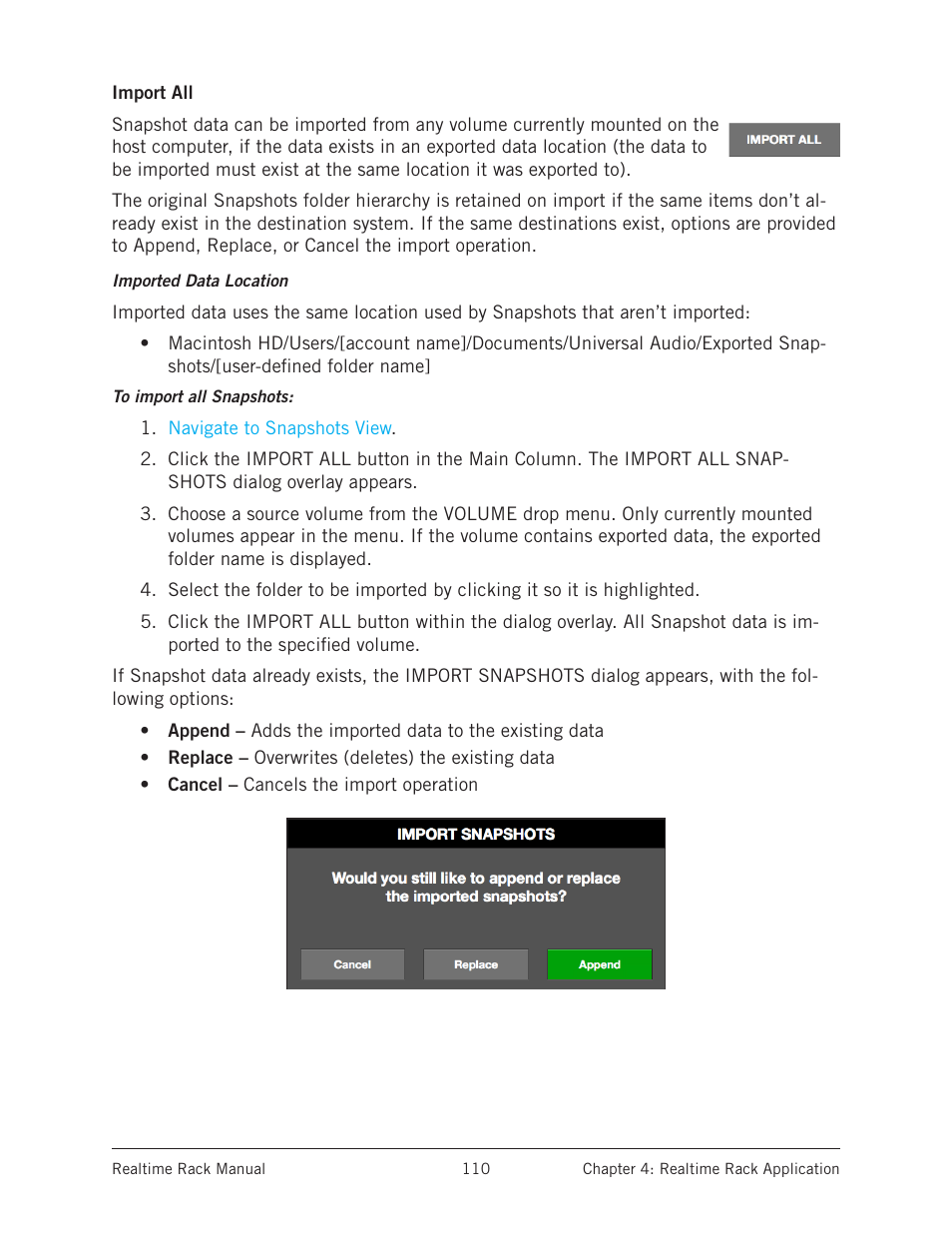 Import all | Universal Audio Realtime Rack User Manual | Page 110 / 155