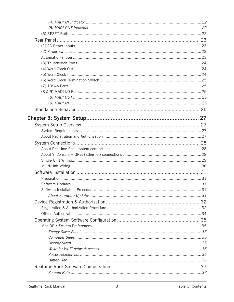 Chapter 3: system setup | Universal Audio Realtime Rack User Manual | Page 3 / 155