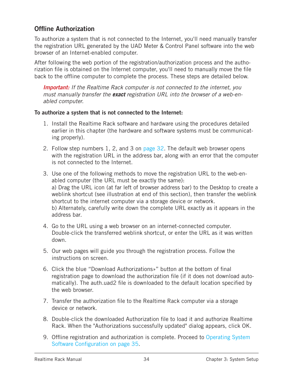 Offline authorization | Universal Audio Realtime Rack User Manual | Page 34 / 155