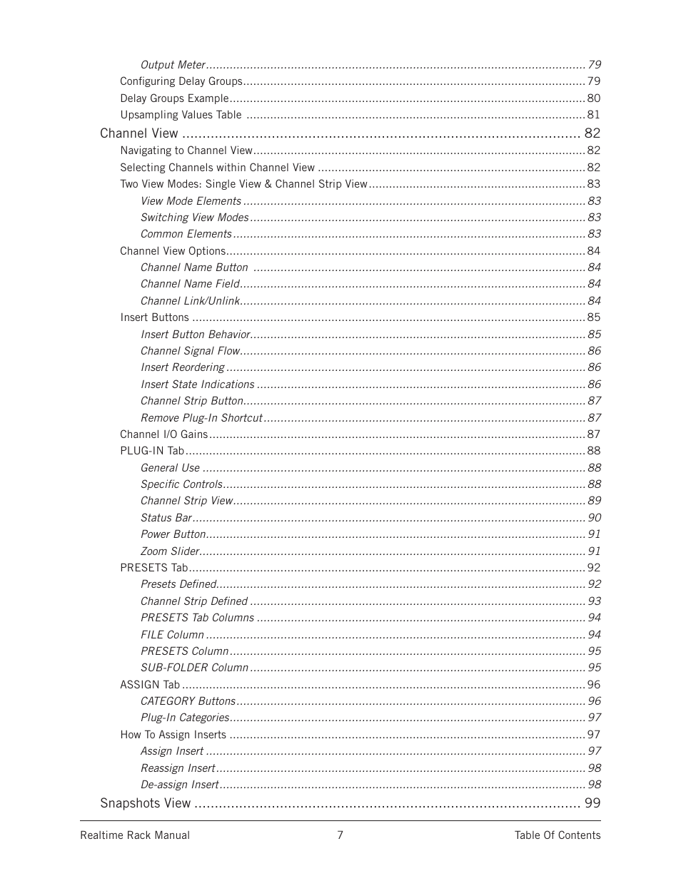 Universal Audio Realtime Rack User Manual | Page 7 / 155