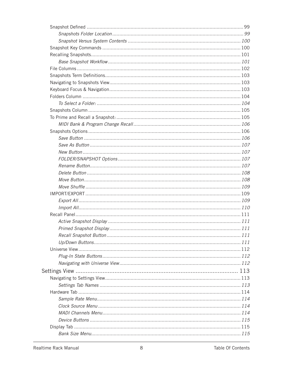 Universal Audio Realtime Rack User Manual | Page 8 / 155