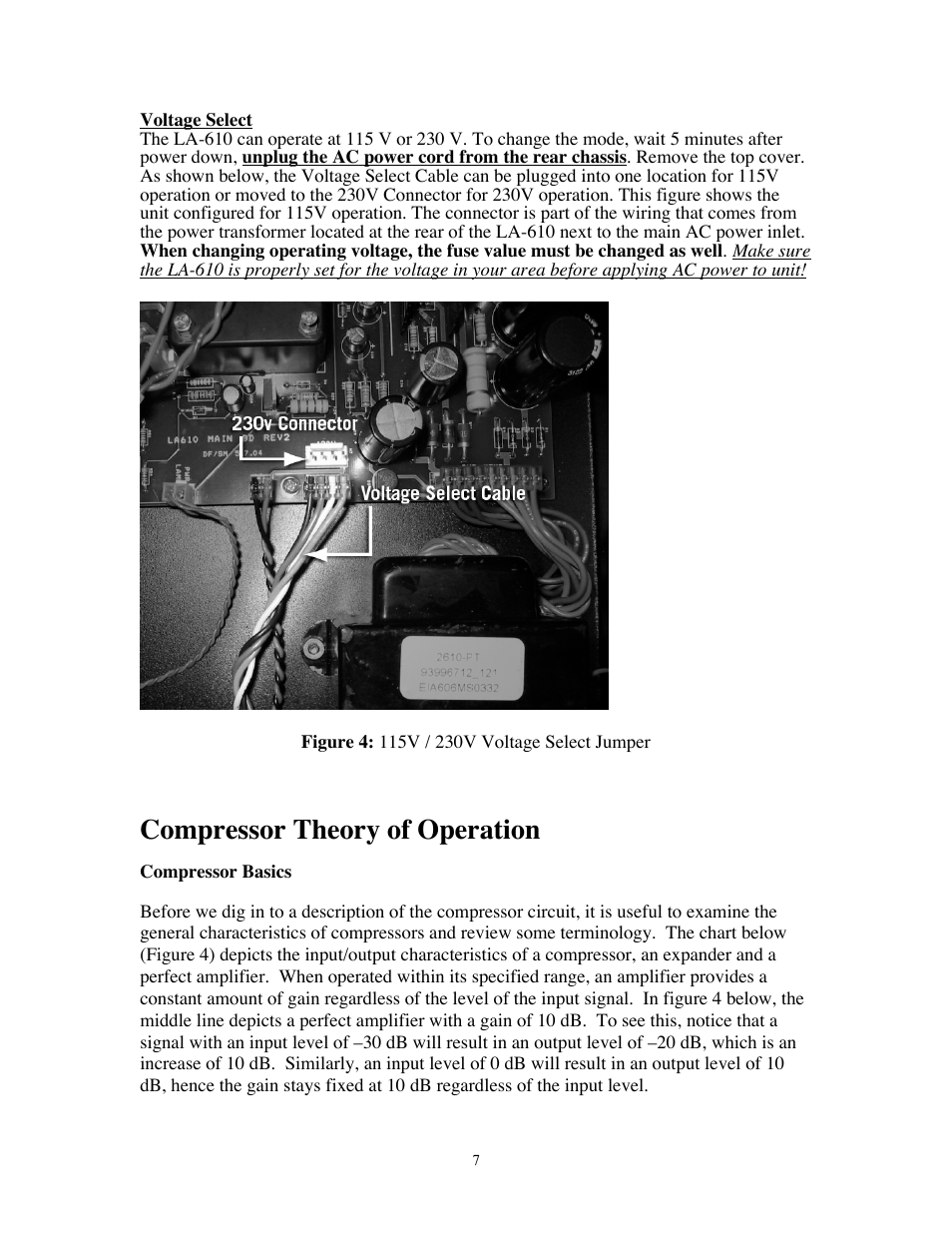 Compressor theory of operation | Universal Audio LA-610 Channel Strip User Manual | Page 12 / 20