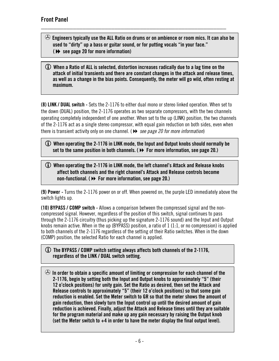 Universal Audio 2-1176 Dual 1176LN User Manual | Page 10 / 39