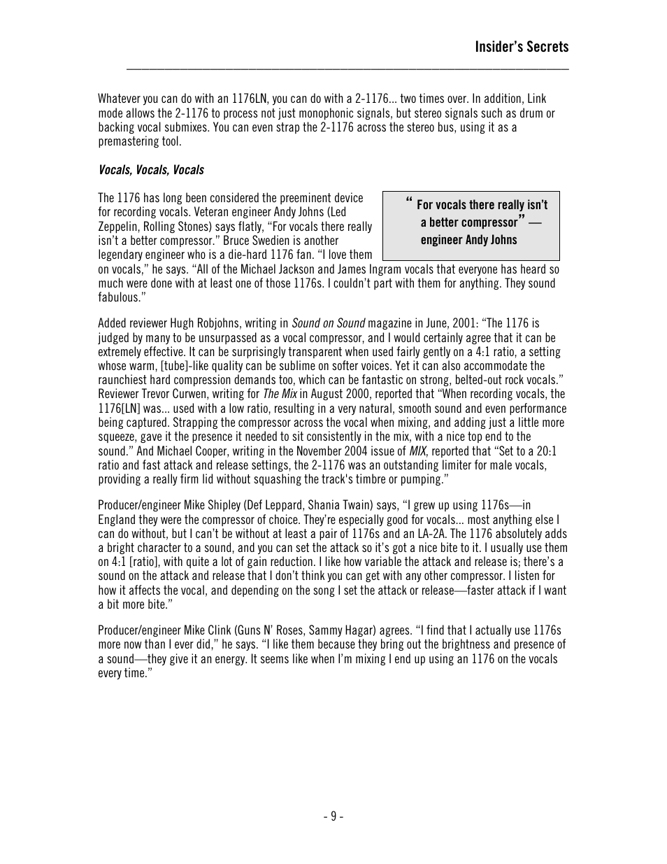 Universal Audio 2-1176 Dual 1176LN User Manual | Page 13 / 39