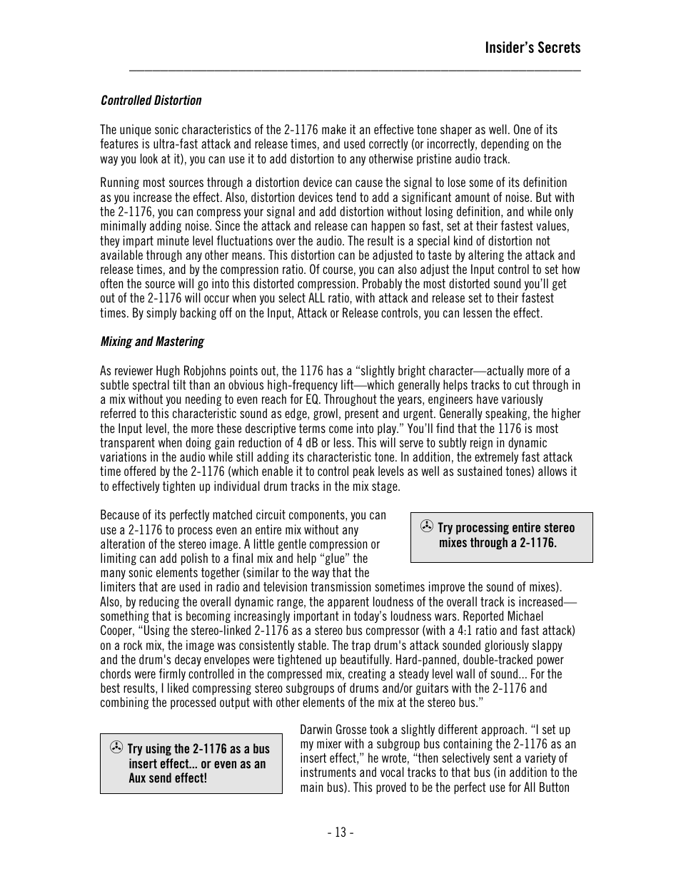 Universal Audio 2-1176 Dual 1176LN User Manual | Page 17 / 39