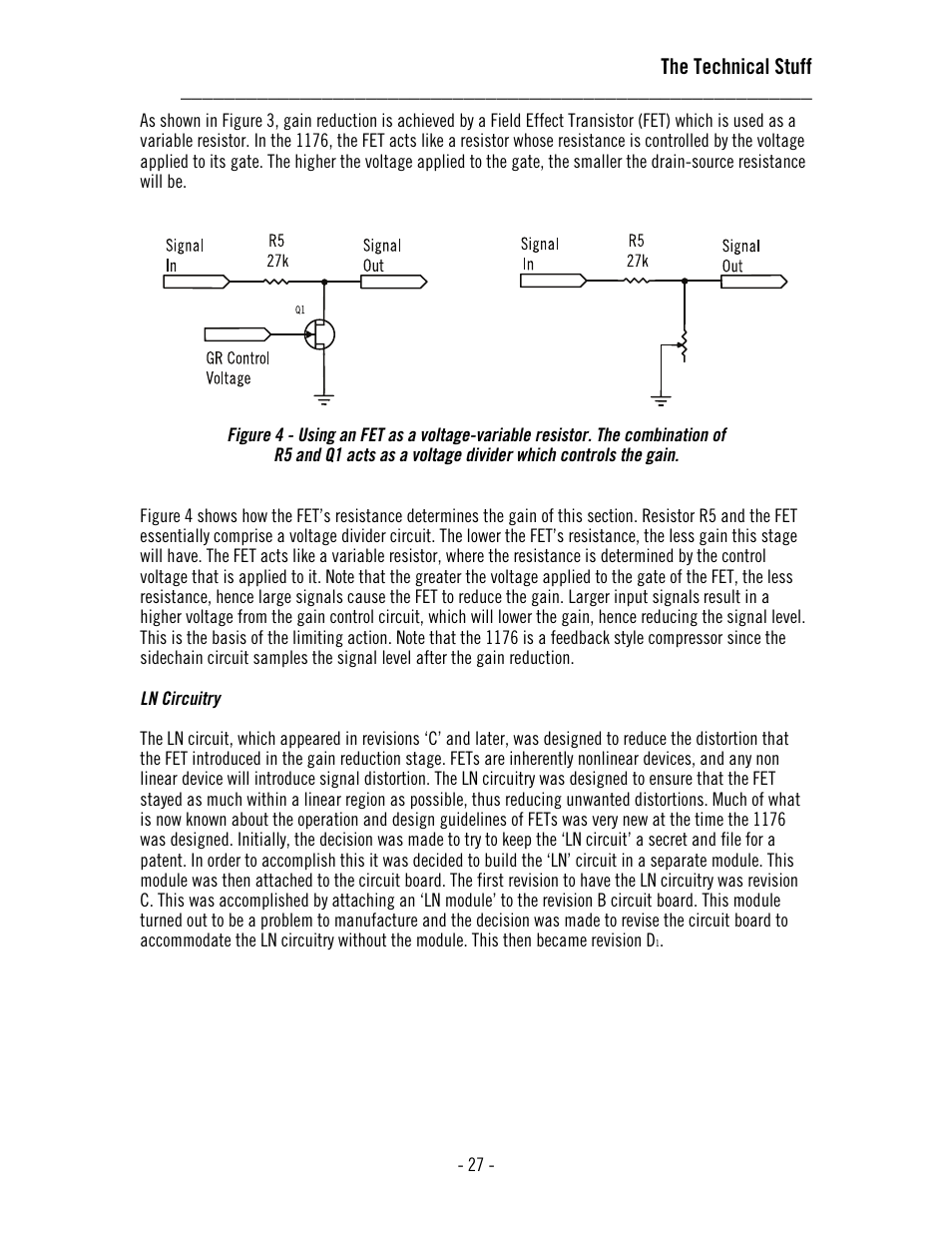 The technical stuff | Universal Audio 2-1176 Dual 1176LN User Manual | Page 31 / 39