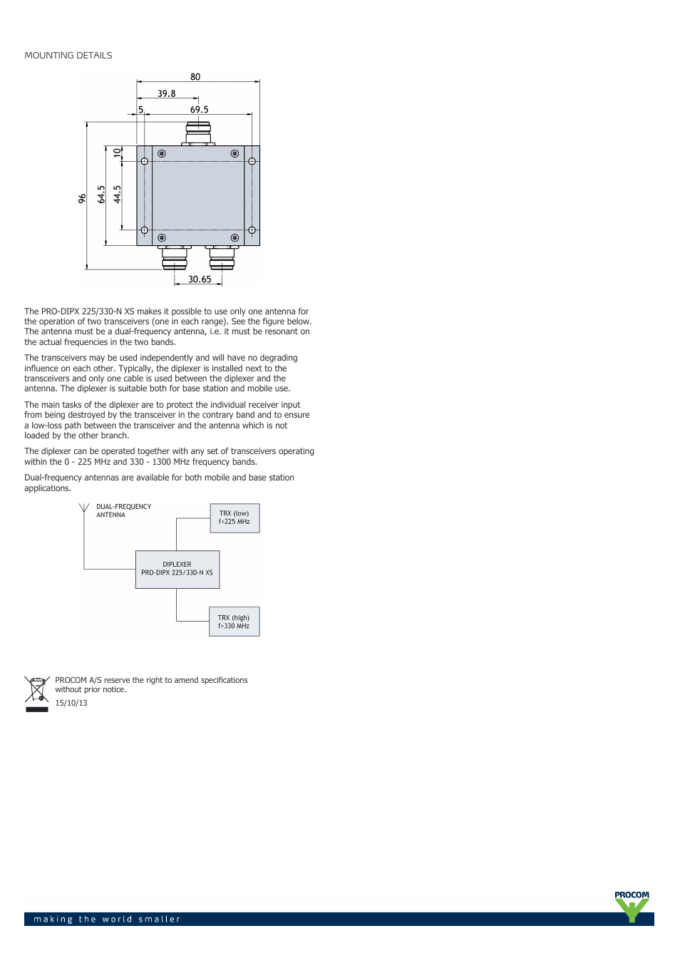 Procom PRO-DIPX 225-330-n-xs User Manual | Page 2 / 2
